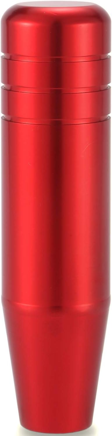 Lunsom 5" Aluminum Gear Lever Shifter Knob Long Alloy Shift Stick Handle Car Automatic Shifting Head Fit Most Manual Transmission Vehicles (Red)...