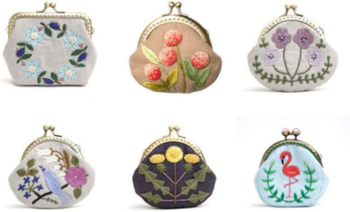 1 Set Coin Purse Embroidery Pouch Making Kit Lock Embroidery Tool DIY Coin Bag......