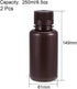 uxcell Plastic Lab Chemical Reagent Bottle 250ml/8.5oz Small Mouth Sample Sealing Liquid Storage Container Brown 2pcs...