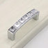6Pcs U Shape Crystal Glass Drawer Pulls Knobs Handles,Modern Decorated Shiny Cabinet Konbs Zinc Alloy Pulls, for Cupboard Wardrobe Dresser Doors (...