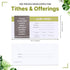 SPANISH ENVELOPE FOR TITHE AND OFFERING 100 COUNT (Green & White)...