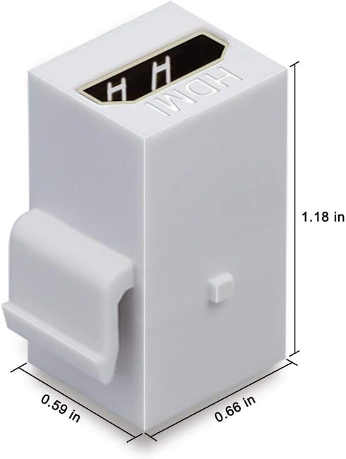 HDMI Keystone Jack 4K, 20 Pack HDMI Keystone Insert Female to Female Coupler Video Adapter (White)...