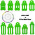 HONEYSEW 10pcs Multi-Sizes Folding Fabric and Biasing Strips Jelly Roll Sasher Tool Set with 40 pcs of Multi-Color Quilting Pins...