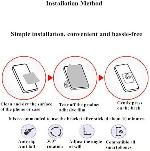 Bee Shape Style Alloy Color Paint Panel 360°Rotation Cell Phone Ring Holder Stand,Compatible for iPhone Samsung LG and Other Smartphones (Purple)...