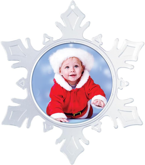 Make Your Own Acrylic Craft Photo Snowflake Ornaments - Pack of 12...