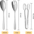Salad Spoon and Fork Stainless Steel Tong Serving Set, Heavy Duty Smooth Finish Metal Serving Utensils Large Salad Servers for Home Kitchen Party ...