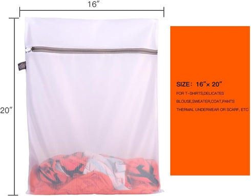 Kimmama Laundry Bag Mesh Wash Bags, Washing Machine Wash Bag, Net Washer Sack with Zipper, Dryer Pouch for Cleaning and Drying Cloths, Garment, De...