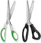 2 Pcs Pinking Shears, AIFUDA Zig Zag Scissors 5mm Craft Scissors Decorative Edge Comfort Grip Scrapbook Scissors for Sewing Fabric,Leather, Paper ...