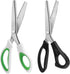 2 Pcs Pinking Shears, AIFUDA Zig Zag Scissors 5mm Craft Scissors Decorative Edge Comfort Grip Scrapbook Scissors for Sewing Fabric,Leather, Paper ...