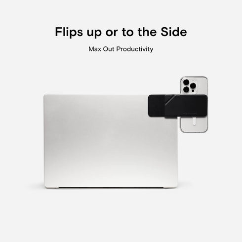 MOFT Magnetic Laptop iPhone Mount, Continuity Camera Mount, Foldaway Portable Laptop Top & Side Holder for Dual-Screen Setup, Black...