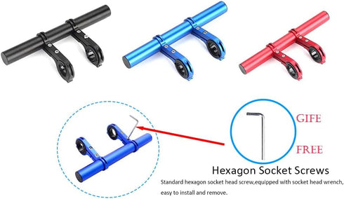 Bicycle Handlebar Extender, Bicycle Handlebar Extension Frame, for Bicycle Accessories Speedometer Flashlight Lamp Phone Mount (Blue)...