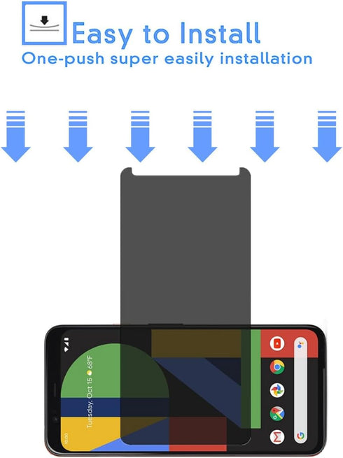 VIESUP for Google Pixel 4 5.7" Privacy Screen Protector, 2pcs Ultra Thin Anti-Scratch Anti-Spy Tempered Glass for Google Pixel 4...