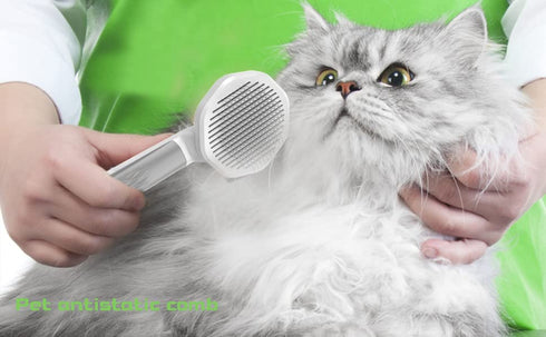 Eliminate Static Electricity Pet Grooming Brush,Self Cleaning Slicker Brush,Pet hair removal brush, Shedding Antistatic Brush for Dogs Cats Rabbit...