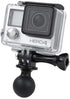 1" Ball Mount Universal Head Adapter with Thumb Screw Fit for GoPro Hero 9, 8 Black, 7 Black, 7 Silver, 7 White, 6, 5, 4, 3+, 5Session, MAX, DJI O...