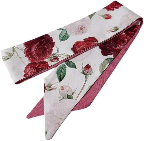 1Pc Rose Fashion Bag Handbag Handle Ribbon Scarf Polka Dot Printing Neckerchief Scarf Easy to Wear,Fashion Scarves,Scarves and Wraps...