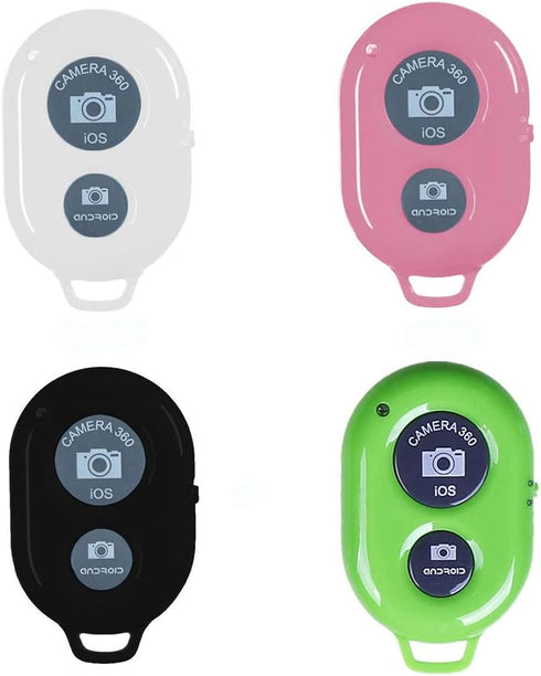 Wireless Camera Shutter Remote Control for Smart Phones- Compatible with iOS/Android (Pink+Green+White+Black)...