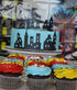 Scenic Theme Stick On/Lay On Cake Border Decoration Toppers (Super Hero Lighted City Backdrop)...