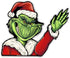 Grim Santa Waving Winter WiperTag with Decal attaches to rear vehicle wiper blade...