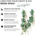 Craft & Kin Eucalyptus Room Spray for Pillows and Bedding, Long-Lasting Room Freshener, Soothing Aroma Mist for Home and Sheets, 3.4 oz...