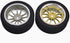 4Pcs 1/10 On-Road Foam Tires& 9003 Wheel Rims 12mm Hex for HSP HPI RC Racing Car Toy, Gold...