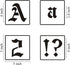4 Inch Alphabet Letter Stencils for Painting - 70 Pack Old English Letter Stencil Templates with Numbers and Signs for Painting on Wood, Reusable ...