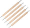5 Pcs Embossing Stylus Set with Different Size Wooden Ball Embossing Stylus Double End Tracing Dotting Tool......