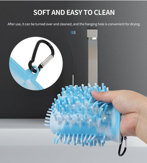 Dog Paw Cleaner, 2 in 1 Multi-Purpose Paw Cleaner, Dog Paw Scrubber and Cleaner (Large, Pink)...
