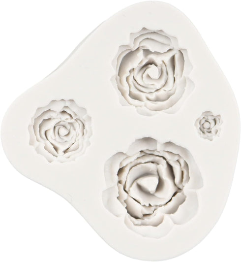 Rose Mold Rose Flower Silicone Fondant Cake Molds For Cupcake Topper Cake Decoration Chocolate Candy Polymer Clay Gum Paste...