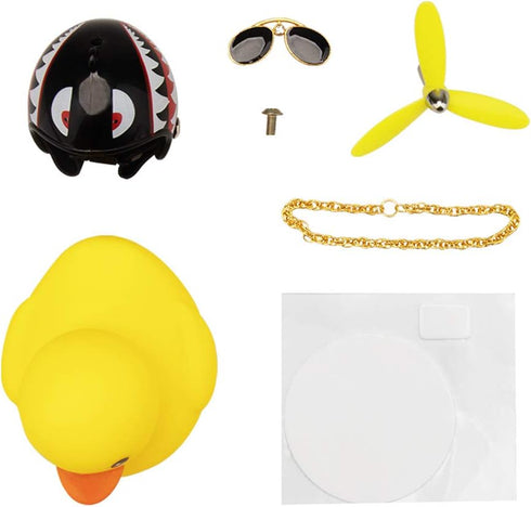 wonuu Rubber Duck Car Ornaments Yellow Duck Car Dashboard Decorations with Propeller Helmet...