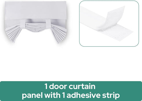HOMEIDEAS Greyish White Privacy Blackout French Door Curtains for Door Window, 26 X 40 Inch Room Darkening Thermal Insulated Curtains for Bedroom,...