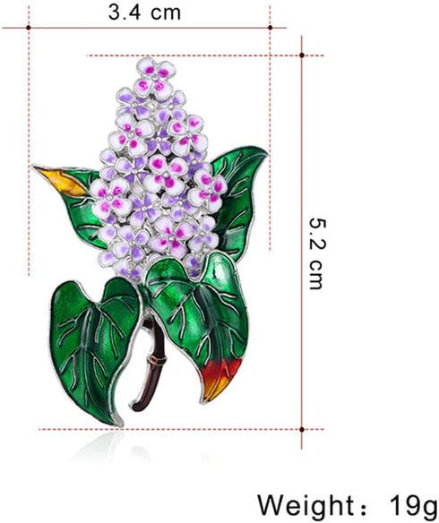 Lilac Flower Brooches Pin For Women Purple Clove Flower Enamel Brooch Pins Weddings Party Brooch Lapel Pin Jewelry Gifts...