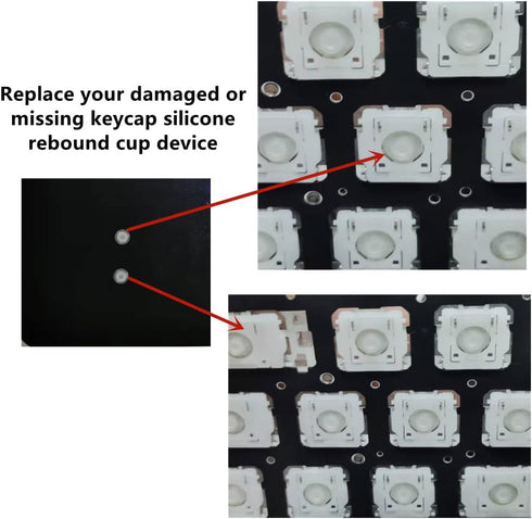 Replacement Keyboard Silicone Rebound Cup Mechanism Compatible with MacBook Pro/Air Model A2141 A2251 A2289 A2179 A2337 A2338 A2442 A2485 M1 Pro/M...
