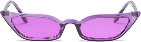 W&Y YING Small Cat Eye Sunglasses for Men and Women Skinny Retro Frame Y2K Shades Trendy Fun Fashion Glasses...