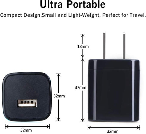 Fast Charger Block, Single Port USB Wall Plug for Phone 15 Charging Cubes 1A Power Adapter Compatible iPhone 16/15 Pro Max/14/13/12/11/XS/8,Samsun...
