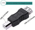 USB 2.0 Print Adapter, 2 Pack Type A Female to B Printer Male Connector Converter Plug Compatible for Printer Fax Machine Hard Drive...
