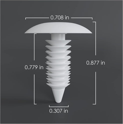 Medium Multi-Gauge Strapping Rivets Fasteners 3/4" Length for Patio Lounge Chair Repair 30 Pack (White)...