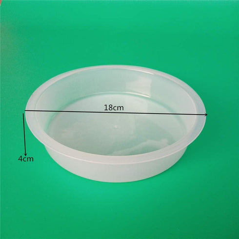 4Pcs Plastic Round Birds Feeding Station Tray Water Dish Feeder Durable White...