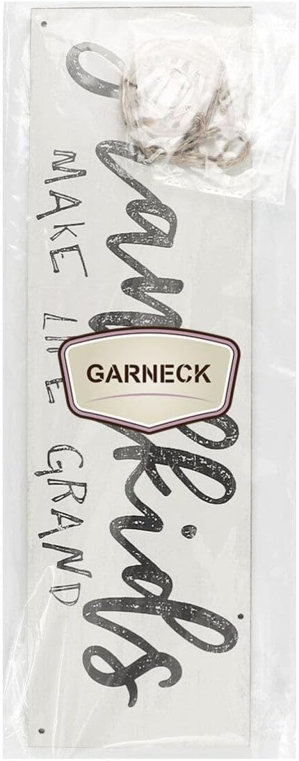Garneck Grandkids Photo Frame Mini Wooden Hanging Wall Board DIY Listing Note Clips Crafts Grandma's Picture Board Frame with Wooden Clips and Rou...