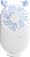 Cute Portable Mini Fan, Handheld Fan with Base as Small Desk Fan, USB Rechargeable Personal Fan Pocket Fan, 3 Speed Battery Operated Eyelash Fan f...