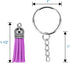 selizo 100Pcs Key Chain Ring with Chain and Tassel Pendants Bulk for Keychain Crafts Jewelry Making...