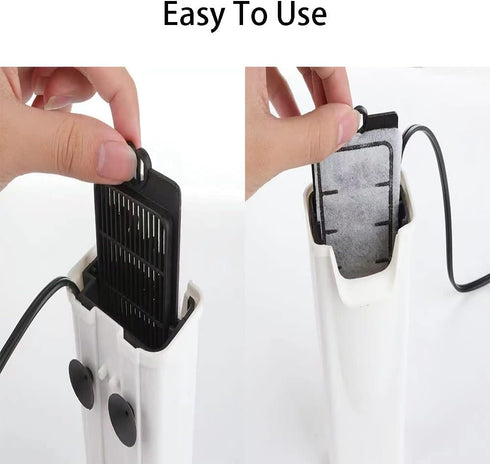 Aquarium Filter Fish Tank Filter for Turtle Tanks, Reptiles, Amphibians, Frog, Cichlids, Newt or Fish Tank Waterfall Flow Water Clean Pump (Cartri...