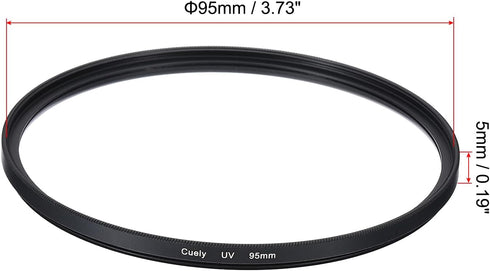MECCANIXITY UV Lens Filter Camera Protection Filter with Multi-Layer Coatings 95mm HD Hydrophobic Scratch Resistant for Camera Photography Lens 1 ...