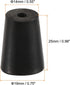 MECCANIXITY Rubber Tapered Plug 14mm to 19mm with Hole Test Tubes Bungs Stopper Black for Lab Home 10 Pieces...