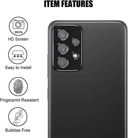 (3+3) For Samsung Galaxy A23 4G / 5G (3 Pack) Anti Spy Private Tempered Glass Film Privacy Screen Protector and (3 Pack) Camera Lens Protector, 9H...