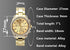 Top Plaza Unisex Gold Fashion Womens Mens Crystal Accented Analog Quartz Bracelet Watch...