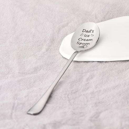 Dad Ice Cream Spoon Birthday Fathers Fay Gifts from Daughter Son Dad Gifts for Mens Retirement Gifts Bonus Dad Father in Law Christmas Gifts Ideas...