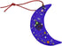 Glass Of Venice Murano Glass Moon Christmas Ornament - Blue...