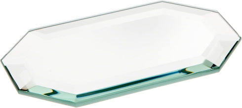 Plymor 3" x 5" Long Octagon, 5mm Thick Beveled Glass Mirror, Pack of 3...