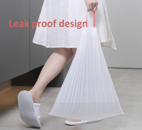 75 Count Small Drawstring Trash Bags 4 Gallon Faint Scented White Mini Garbage Bags Trash Can Liners for Bathroom Kitchen Bedroom Office (75)...