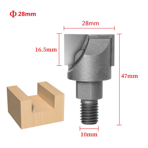Wood Lock milling Cutter bits Shank 10MM CNC Cleaning Bottom Router Bit Woodworking Tools Two Screw Thread Lock Mortiser Milling Cutter, 1pcs, Mat...